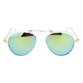 thumbnail image 2 of SA106 Retro Flat Top Bridge Racer Plastic Aviator Sunglasses White, 2 of 4