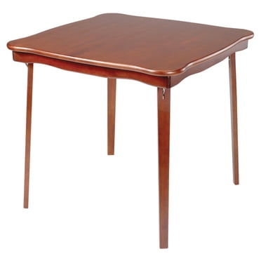 Stakmore Hardwood Classic Scalloped Edge Folding Card Table - Fruitwood finish