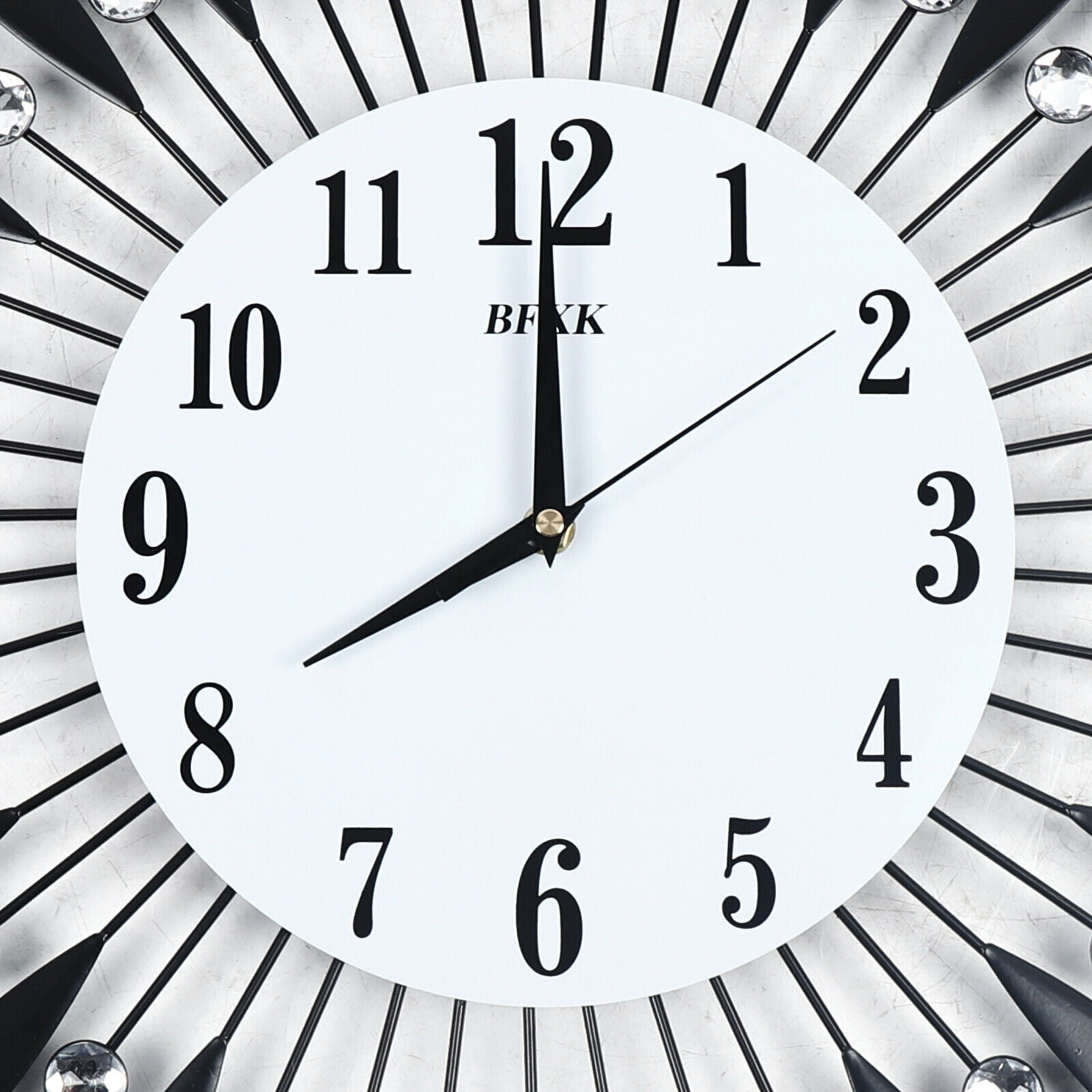 24.5inch Large Analog Wall Clock Modern Decorative Clock for Living Room Decor Battery Operated Black