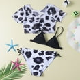 thumbnail image 2 of Gerichy Toddler Girl Swimsuit,Girls Bathing Suit Girls Swimsuit Bikini Set Girls Two Piece Swimsuit Solid Color Girls' Swimwear, 2 of 6