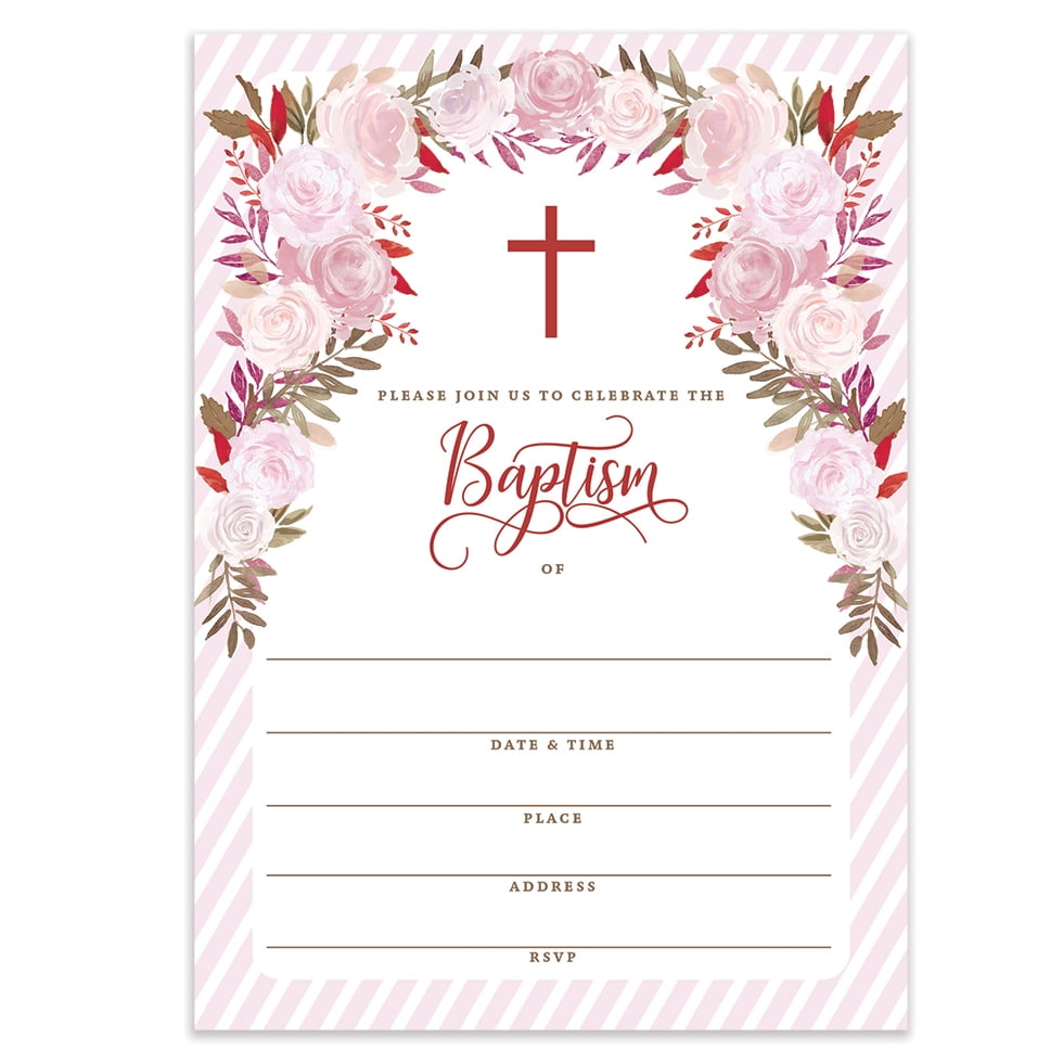 Blank Christening Invitation Templates