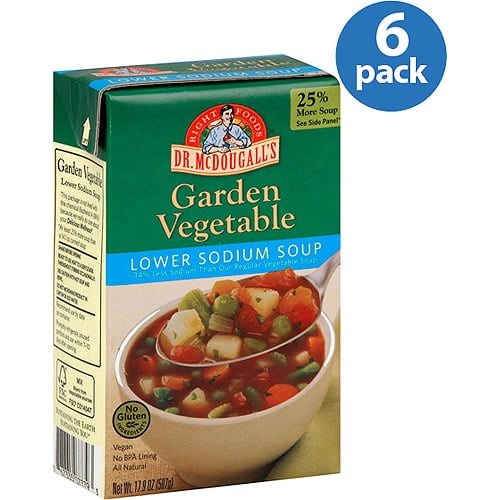 Dr. McDougall's Lower Sodium Garden Vegetable Soup, 17.9 oz, (Pack of 6) by Generic