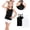 Black4, variant on Eltusu Girls Cotton Tank Tops, 2 Pieces Y-Back Solid Color Sleeveless Kids Undershirts Pink Size 10-12 T
