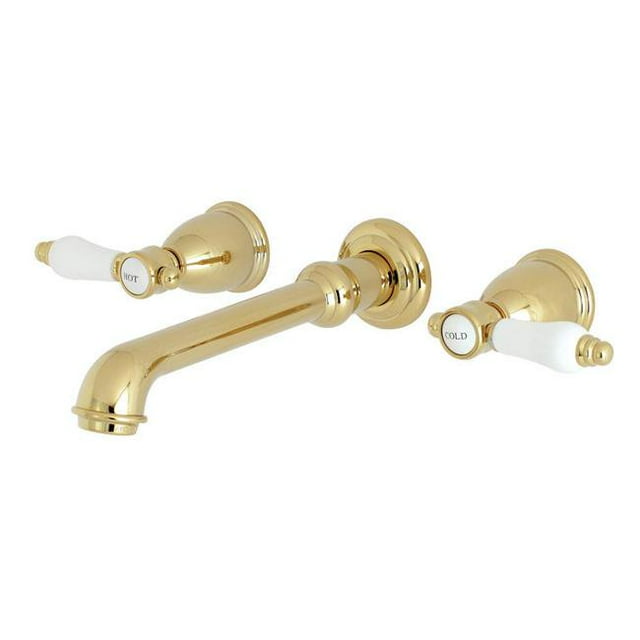 Kingston Brass KS7122BPL Bel-Air Robinet Mural pour Évier de Récipient, Laiton Poli
