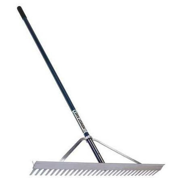 SEYMOUR MIDWEST RAKE 12024 Field Rake,24",66" Blue Handle