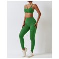 thumbnail image 3 of Conjuntos de entrenamiento for mujeres 2 piezas de talle alto sin costuras con sujetador deportivo acolchado conjuntos de ropa de gimnasio, 3 of 7