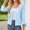 Sky Blue, variant on Women Sweaters Cardigan Clearance Breathable Casual Sweater Elegant Fall Cropped Cardigan Black M