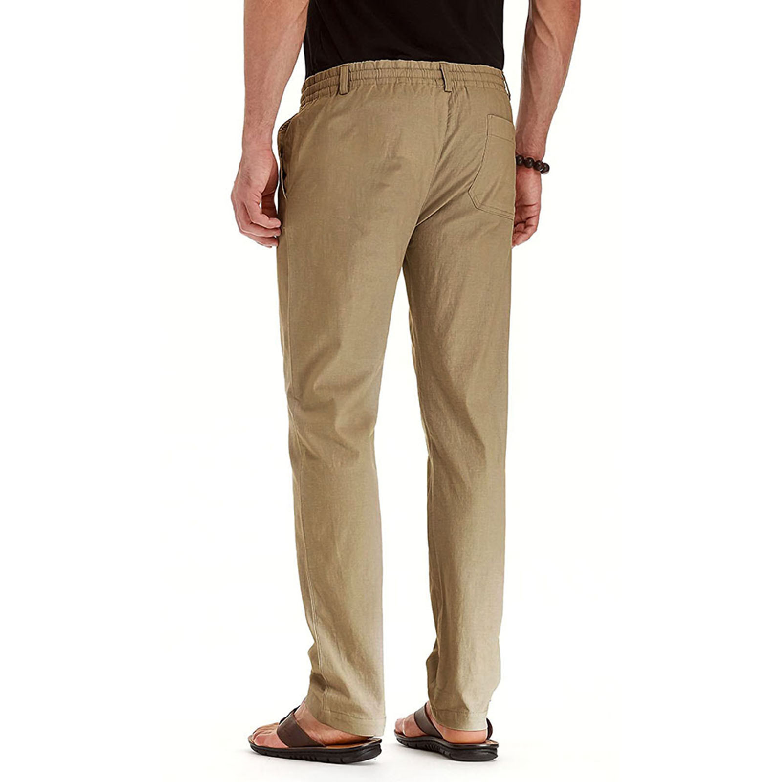 Men's Golf Pants Regular Fit Vintage Straight Trousers Business Full ...