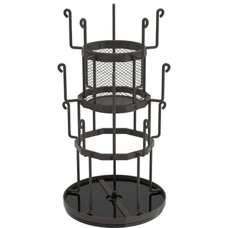 

Bextsrack 360 Rotating 3 Tier Mug Tree Coffee Mug Organizer Mug Stand for Counter Holds 15 Mugs Bronze