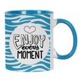 thumbnail image 1 of Inkdotpot 11 OzCeramic CoffeeMugs Enjoy Every MomentPositive Thinking Quotes Gift For Friends-Blue, 1 of 6