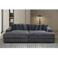 thumbnail image 3 of Karen Modular Large Double Chaise Sleeper Sofa Dark Gray, 3 of 7
