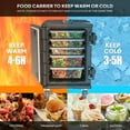 thumbnail image 3 of ROVSUN 82 QT Hot Box Food Warmer, Insulated Food Pan Carrier for 5 Full-Size Pan w/Lockable Wheels Double Buckles and Handles, Stackable Hot Boxes for Catering Restaurant Canteen Family Party, 3 of 8