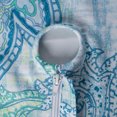 thumbnail image 2 of DII Blue Watercolor Paisley Print Outdoor Tablecloth With Zipper 52 Round, 2 of 11
