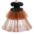 thumbnail image 3 of Halloween Pumpkin Witch Costume for Girls Kid Cosplay Tulle Dress, 3 of 6