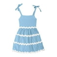 thumbnail image 4 of eczipvz Girls Easter Dress Maxi Tween Girls Elegant Flutter Sleeve Dresses Preppy Dress Sky Blue,4-5 Years, 4 of 4