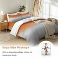 thumbnail image 7 of Abstract Bedding Duvet Cover Set King Size 4 Pieces Orange Grey Gradient Modern Art Soft Twill Plush Quilt Cover, Include 1 Duvet Cover 1 Flat Sheet And 2 Pillow, 7 of 7