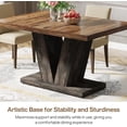 thumbnail image 5 of Tribesigns 47" Dining Table for 4, Wood Kitchen Dinner Table for Home, Dining Room, Black & Brown, 5 of 5
