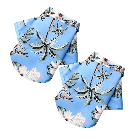 2Pack Pet Summer T Shirts Hawaii Style Floral Dog Shirt Hawaiian Printed Pet T Shirts Breathable Cool Clothes Beach Seaside Puppy Shirt Sweatshirt For Small Puppy Pet Sweater For Pet Dog Cat M