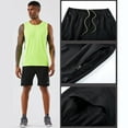 thumbnail image 4 of Men's Workout Running Shorts Sports Fitness Gym Training Quick Dry Athletic Performance Shorts with Zip Pockets, 4 of 7