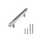 thumbnail image 2 of Modket M1610 Modern Euro Bar Cabinet Handle 304 Stainless Steel — 6" Overall Length, 3-3/4" (96mm) Hole Centers, Brushed Nickel— 10-Packs, 2 of 6