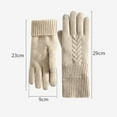 thumbnail image 3 of AINIYS Knitted Touchscreen Gloves Fleece-Lined Warm Gloves for Winter Cold Weather Outdoor Daily Wear & Tech-Friendly Accessory Beige Free Size, 3 of 9