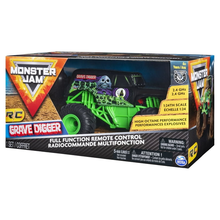 Spin Master Monster Jam Remote Control Monster Truck, Grave Digger 1:2