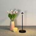 thumbnail image 3 of Rechargeable Cordless Table Lamp,Modern Black Battery Operated Table lamp,Portable LED Touch 2 Levels Brightness, 3 of 8