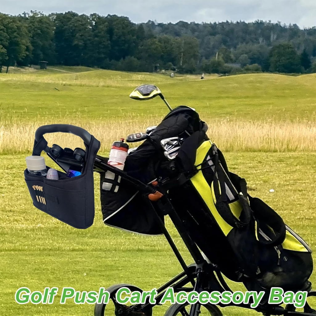 Spacious Golf Push Cart Bag Waterproof Storage System with Multiple Compartments