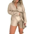 thumbnail image 1 of Diconna Combinaison Femme, Chemise à Manches Longues Col Rabattu Boutonnée Justaucorps Mode Urbaine, 1 of 3