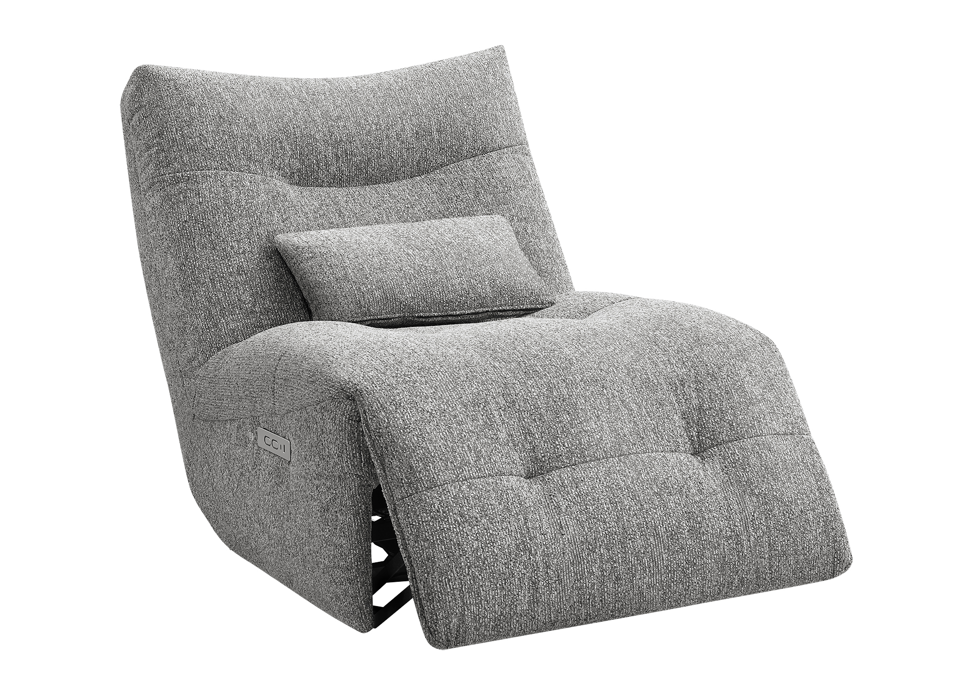 Monarch Specialties - I 8186 Reclining Chair, 35" Wide, Swivel, Glider, Light Grey Fabric