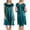 Emerald Green, variant on Nightgowns for Women - Soft & Breathable Satin Night Gowns for Adult Women - Medium to Plus Size Womens Sleep Shirts - Knee-Length Nightgown