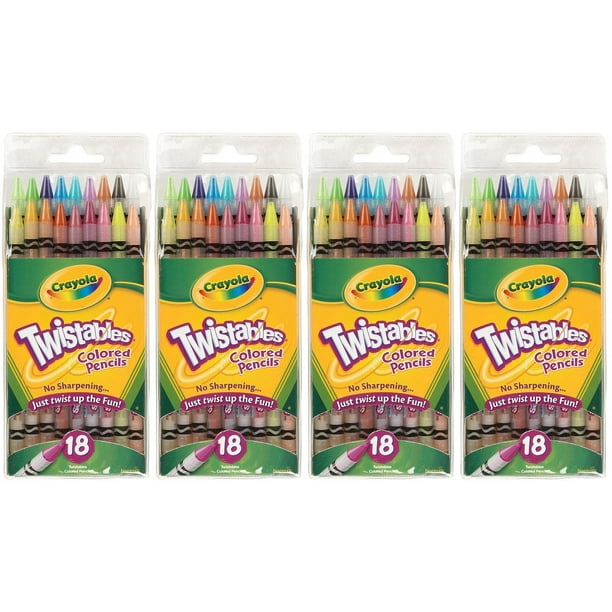 Crayola Twistables Colored Pencils, No Sharpening Needed, 18 Count