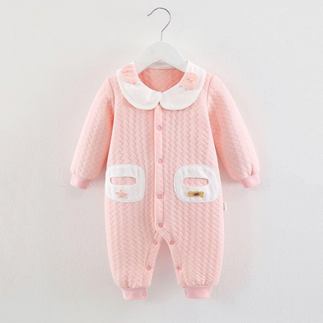 Baby Onesie Autumn And Winter Cotton 3 Layers Warm