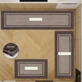 thumbnail image 2 of Kitchen Rugs 24" x 36", Non-Slip Machine Washable Kitchen Runner Rugs Floor Mats, Absorbent Comfort Standing Mats for Kitchen, Sink, Laundry and Hallway, Beige & Grayish Brown, 2 of 7