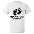 thumbnail image 2 of OXI T-Shirt - Hide And Seek Champion, Basic Casual T-Shirt for Men's and Women Fleece T-Shirt Short Sleeve - White X-Large, 2 of 3