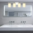 thumbnail image 2 of ANTOTEN 4-Light Brushed Nickel Vanity Light with White Frosted Glass Shade, 2 of 6