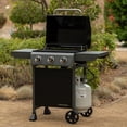 thumbnail image 4 of Megamaster 3-Burner Propane Gas Grill with Side Tables, 30,000BTUs, 429.81 SQ. in. Cooking Space, 2 Wheel Transport, Outdoor Kitchen Grill for BBQs, Backyards, Tailgating, and More - 720-1094, 4 of 8
