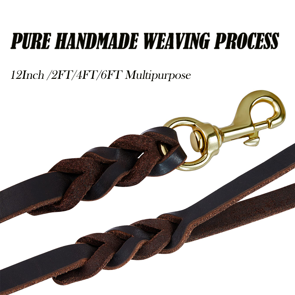 4 Foot Dog Leash Leather Quality Leash for Extra Large Dog Quality Training Dog Leash -1/2 inch Wide