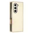 thumbnail image 4 of Wallet Phone Case for Samsung Galaxy Z Fold 5 with Credit Card Slot, PU Leather Flip Case with Lanyard Kickstand for Women Girls Shockproof Back Cover for Samsung Galaxy Z Fold 5, Gold, 4 of 5