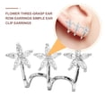 thumbnail image 3 of CRILSTYLEO 1Par Aretes De En Plateado Con De Garras Resistentes A Corrosión Para Mujer, 3 of 8