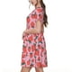thumbnail image 2 of Disketp Cartoon Strawberry para Vestido de Manga Corta para Mujeres, Vestidos de Verano para Mujeres, Casual y Holgado para la Playa, 2 of 6