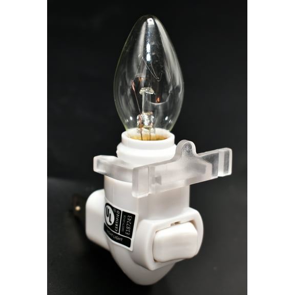 Night Light Base Set - Standard On/Off Switch - complete with Bulb and Mounting Clip - DIY Night Light Parts