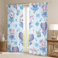 thumbnail image 2 of Homewish Cartoon Elephants Rabbits Blackout Curtains Set of 2 (52x84 Each) For Kids Teens Girls,Kawaii Flowers Bowknot Window Curtains,Dance Ballet Curtains and Drapes,Lightweight Room Decor, 2 of 6