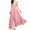 Pink, variant on asdoklhq Maternity Dress,Women's V-Neck Solid Color Short Sleeve Chiffon Waist Closing Evening Dress
