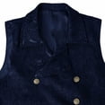 thumbnail image 6 of YueHuiYing Men's Solid Color Sleeveless V Neck Buttoned Vest Slim Fit With Pockets Formal Business Suit Waistcoat For Dress Shirt And Office Wear, 6 of 7