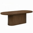 thumbnail image 4 of Gamo Oval Dining Table-Vertical Reeded Details-Oak Brown 87 Inch, 4 of 6