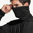 thumbnail image 5 of Men's UPF 50+ Sun Protection Long Sleeve Hooded Shirt with Mask for Spring Fall Hiking Fishing Outdoor,Black,L, 5 of 8