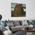 thumbnail image 3 of Pieter Bruegel The Elder The Tower of Babel Painting Art Poster Wall Art Picture Painting Poster Canvas Print Posters Artworks Bedroom Living Room Decor 28x28inch(70x70cm), 3 of 5