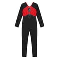 thumbnail image 3 of Alvivi Kids Girls Color Block Spandex Gymnastics Leotards Jumpsuit Long Sleeve Full Body Bodysuit Red 12, 3 of 7