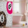 thumbnail image 3 of Erosebridal 8 Ball Shower Curtain 72Wx84L Red Snow Bathroom Shower Curtain, Fuchsia Snow Leopard, 3 of 5